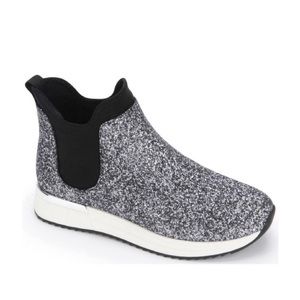 Kenneth Cole Reaction CAIA Chelsea pewter glitter slip on booties size 9.5